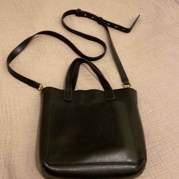 Madewell small leather transport crossbody black bag - Picture 5 of 16